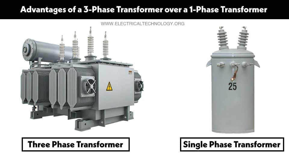 Advantages of a Three Phase Transformer over a Single Phase Transformer