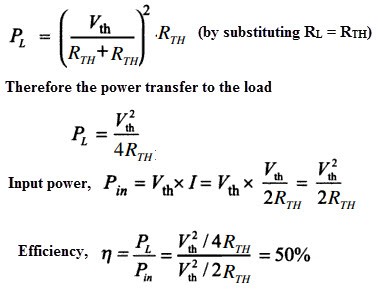 maximum power transfer theorem example problems DC