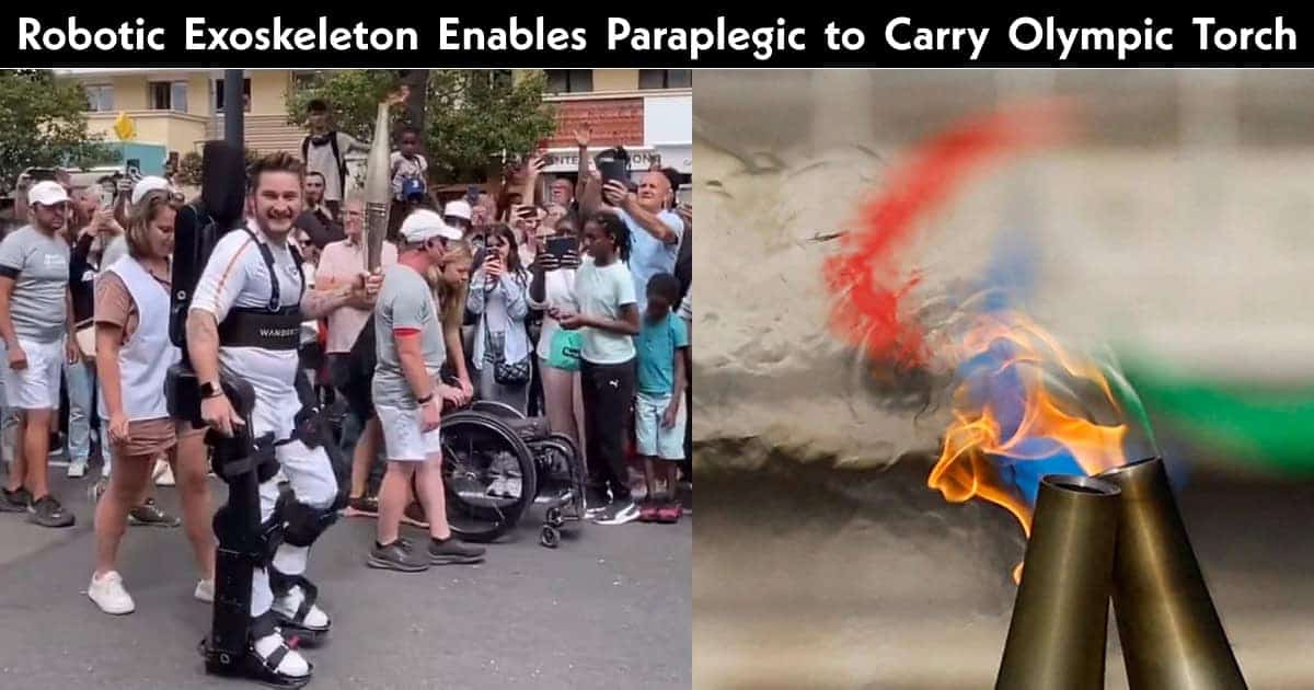 Robotic Exoskeleton Enables Paraplegic to Carry Olympic Torch
