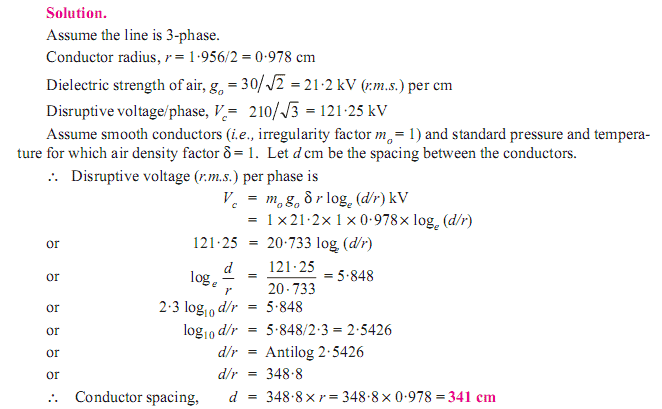 Some Examples of Corona calculation.