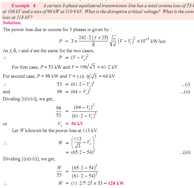 Some Examples of Corona calculation.