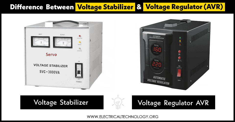Difference Between Voltage Stabilizer and Voltage Regulator (AVR)