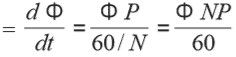 EMF EQUATION OF AN ALTERNATOR OR AC GENERATOR