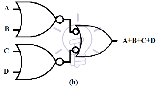 NAND gate converted into INVERT-OR gate