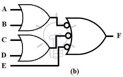 NAND gate replaced with equivalent INVERT-OR gate